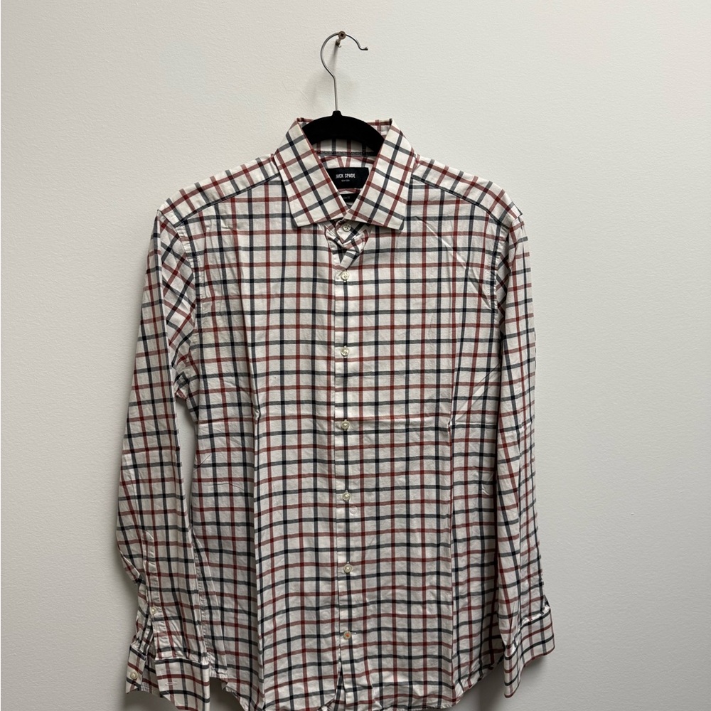 Jack Spade Red and Black Plaid Button-Down Shirt